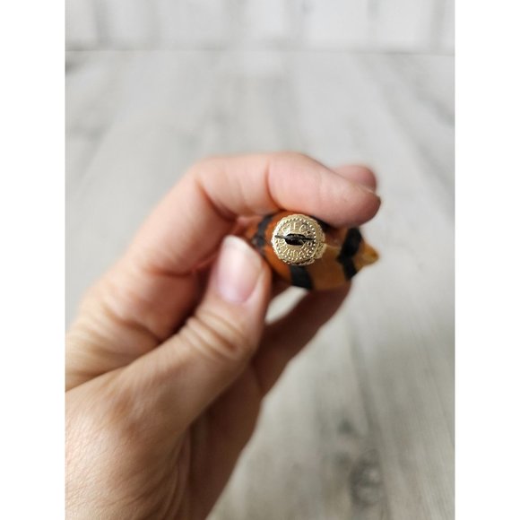 Czech Republic fish mini ornament glass orange striped Xmas tree - Picture 9 of 10